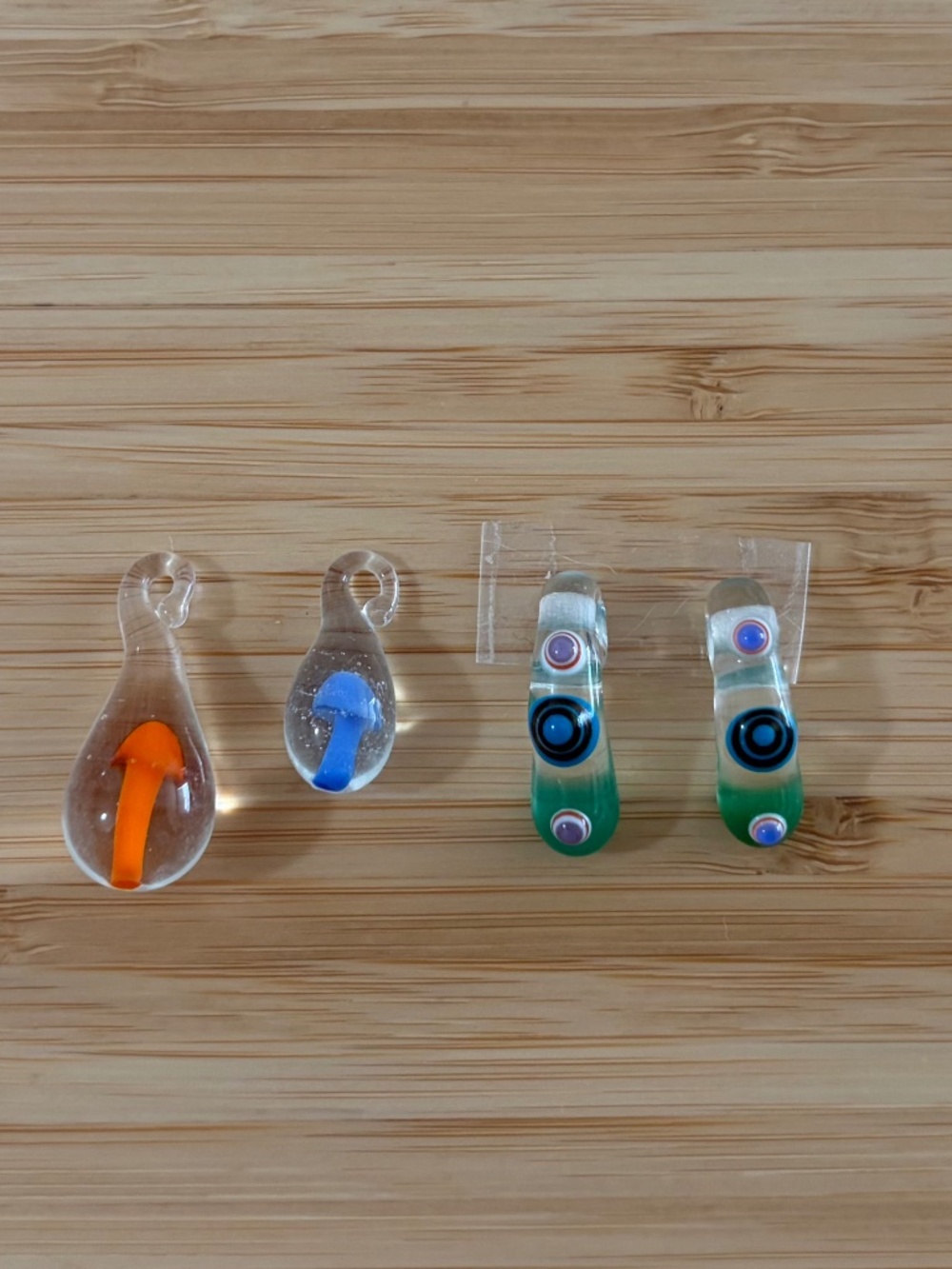 Psychedelic Glass Pendant Top 🔹Mushroom Shanti Buttons Charm
